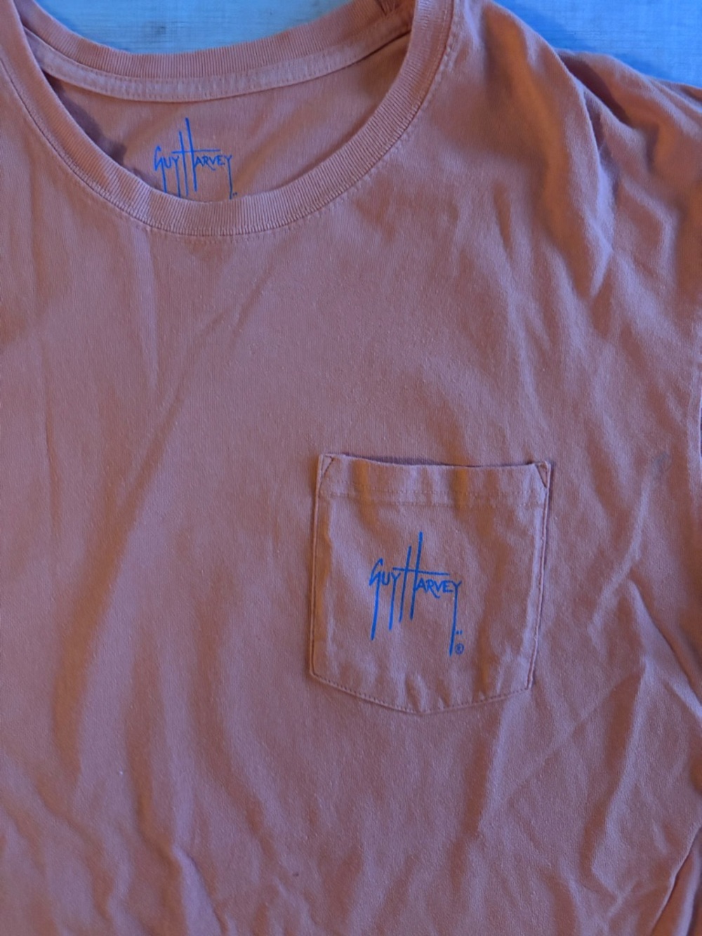 Guy Harvey Men's Orange Graphic Fishing T-Shirt Coastal Summer Size L - Picture 4 of 5
